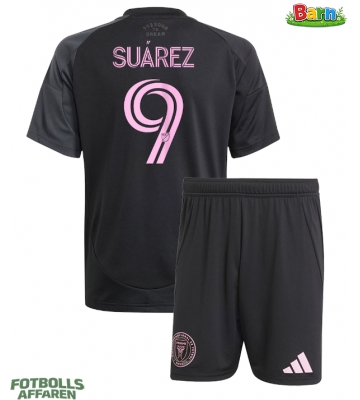 Inter Miami Luis Suarez #9 Bortaställ Barn 2025-26 Kortärmad (+ Korta byxor)